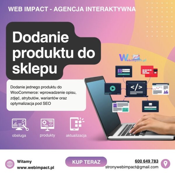 Dodanie produktu do sklepu (1 szt.)